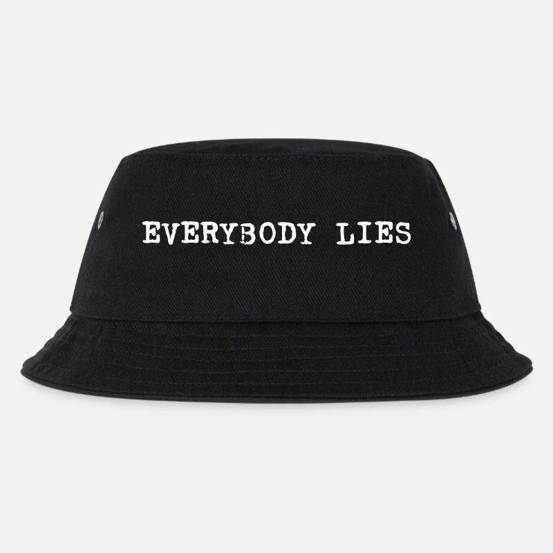 everybody lies typewriter - Kinder Bucket Hat - Schwarz