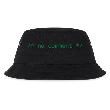 no comment - Kinder Bucket Hat - Schwarz - Vorne