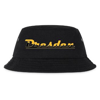 Schriftzug Dresden - Kinder Bucket Hat - Schwarz - Vorne