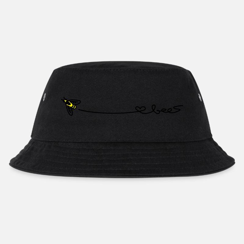 love bees - Kinder Bucket Hat - Schwarz