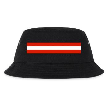 Österreich Fahne Banner - Kinder Bucket Hat - Schwarz - Vorne
