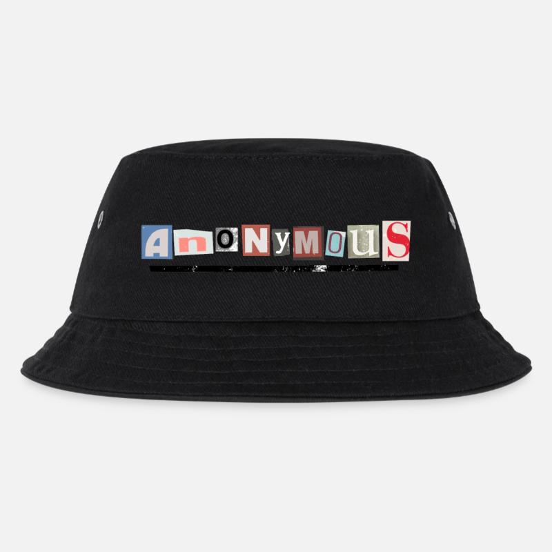 Anonymous - Kinder Bucket Hat - Schwarz