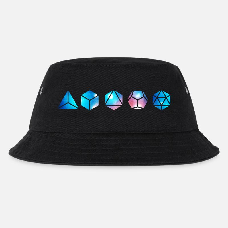 Platonische Körper, Bausteine des Lebens, Elemente - Kinder Bucket Hat - Schwarz