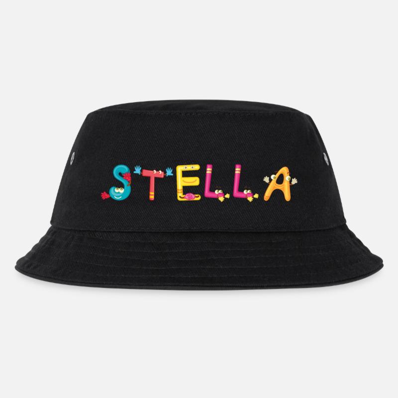 Stella - Kinder Bucket Hat - Schwarz