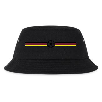fussball streifen deutschland - Kinder Bucket Hat - Schwarz - Vorne