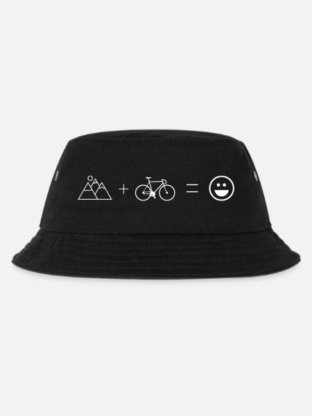 Mountain Bicycle Smile Berge MTB Lächeln Rennrad - Kinder Bucket Hat - Schwarz