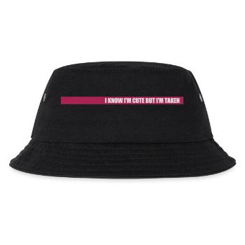 cute but taken quote - Kids’ Bucket Hat - black - Front