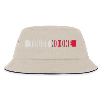 trust no one quote - Kids’ Bucket Hat - ecru/navy - Front