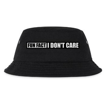 I don't care fact - Kids’ Bucket Hat - black - Front