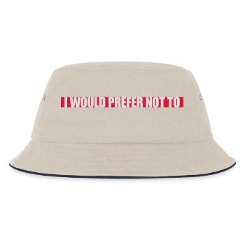 I prefer not to - Kids’ Bucket Hat - ecru/navy - Front