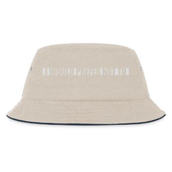 I prefer not to - Kids’ Bucket Hat - ecru/navy - Front