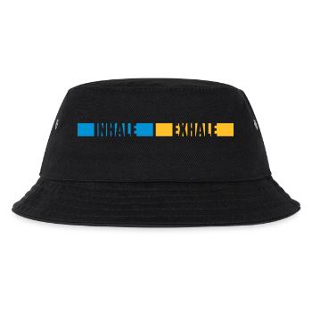 inhale exhale yoga Zitat - Kinder Bucket Hat - Schwarz - Vorne