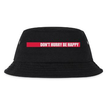 Don't hurry be happy - Kids’ Bucket Hat - black - Front