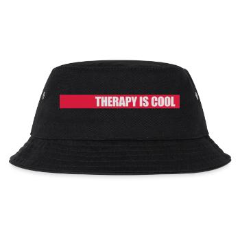 therapy is cool Quote - Kids’ Bucket Hat - black - Front