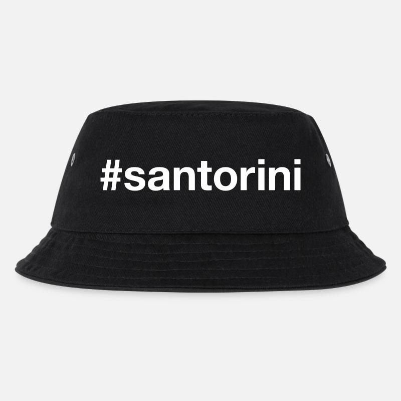 SANTORINI Hashtag - Kinder Bucket Hat - Schwarz