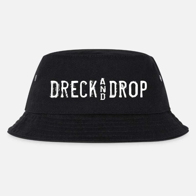 Dreck and Drop - Kinder Bucket Hat - Schwarz