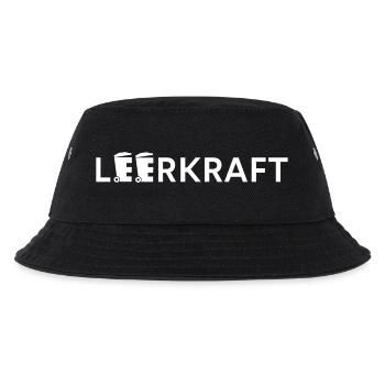 Leerkraft - Müllfahrer/Müllabfuhr/Müllmann - Kinder Bucket Hat - Schwarz - Vorne
