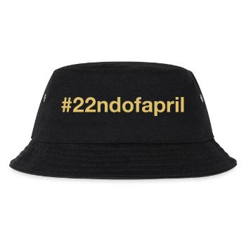 22 april gold - Kinder Bucket Hat - Schwarz - Vorne