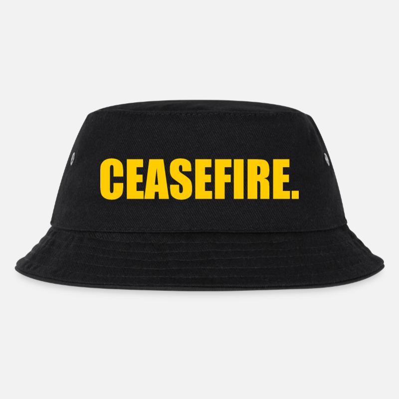 Ceasefire now - Kinder Bucket Hat - Schwarz