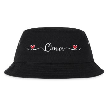 Oma - Kinder Bucket Hat - Schwarz - Vorne