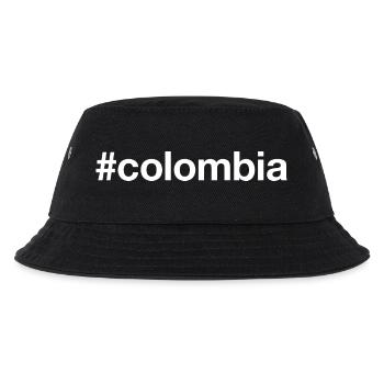 COLOMBIA Kolumbien Hashtag - Kinder Bucket Hat - Schwarz - Vorne