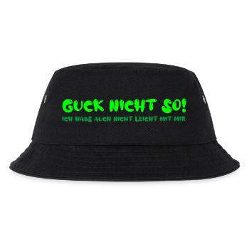 Guck nicht so ich habs auch nicht leicht mit mir - Kinder Bucket Hat - Schwarz - Vorne