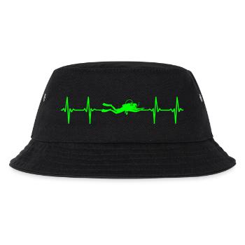 Heartbeat Tauchmaske - Kinder Bucket Hat - Schwarz - Vorne