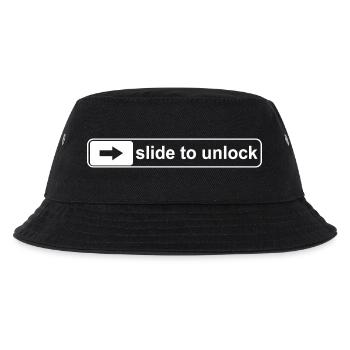 slide to unlock - Kinder Bucket Hat - Schwarz - Vorne