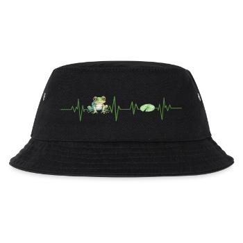 Herzschlag des Frosches - Kinder Bucket Hat - Schwarz - Vorne