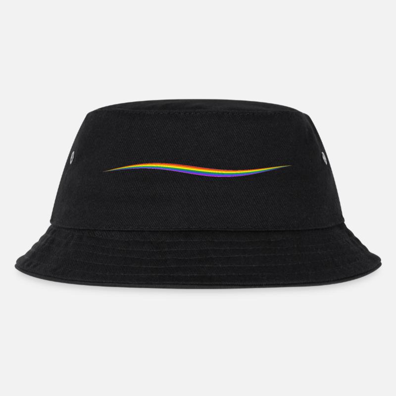 Regenbogenlinie - Kinder Bucket Hat - Schwarz