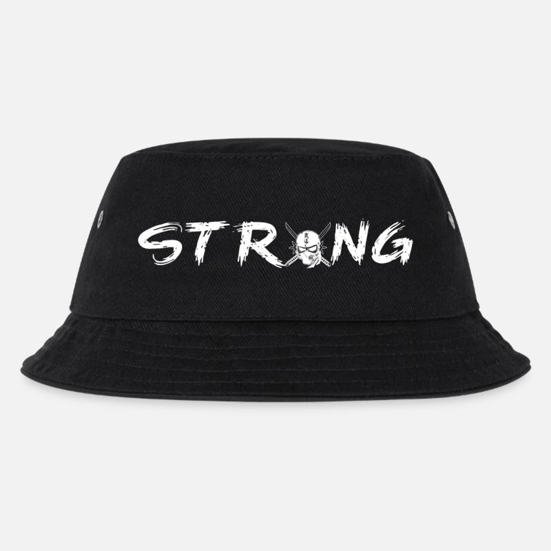 Strong Totenkopf - Kinder Bucket Hat - Schwarz