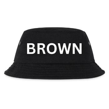 Name Brown - Kinder Bucket Hat - Schwarz - Vorne