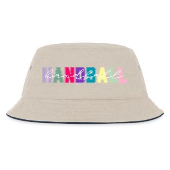 Handball Farben - Handball Liebhaber Geschenk - Kinder Bucket Hat - Natur/Navy - Vorne
