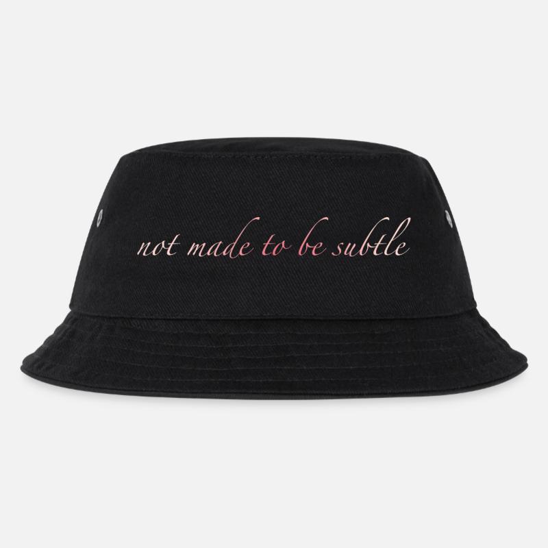 not made to be subtle - Kinder Bucket Hat - Schwarz