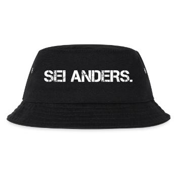 Sei Anders - Kinder Bucket Hat - Schwarz - Vorne