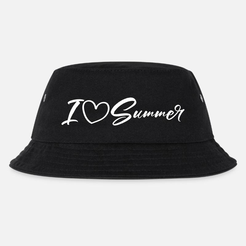 Ich Liebe Sommer - Kinder Bucket Hat - Schwarz