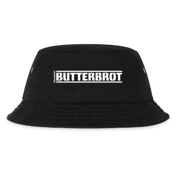 „Genussmittel“ Serie | Butterbrot - Kinder Bucket Hat - Schwarz - Vorne