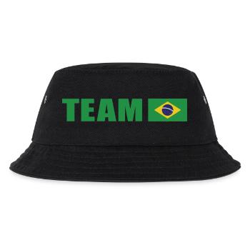Support-Team Brasilien - Kinder Bucket Hat - Schwarz - Vorne