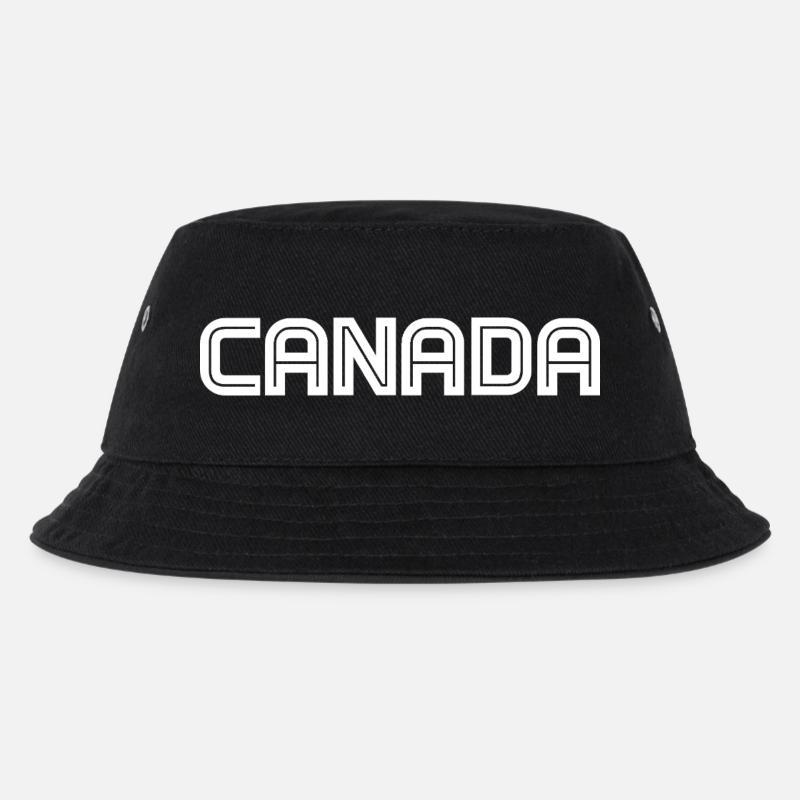 Canada - Vancouver - Toronto - Montreal - Kanada - Kinder Bucket Hat - Schwarz
