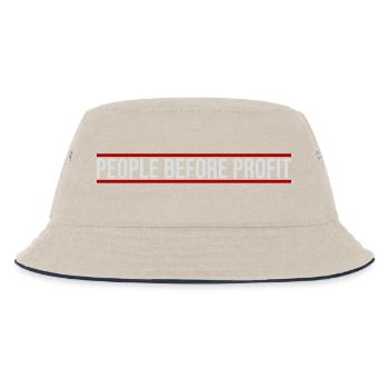 Logo de l’activisme People Before Profit Justice - Bob Enfant - blanc cassé/bleu marine - Devant