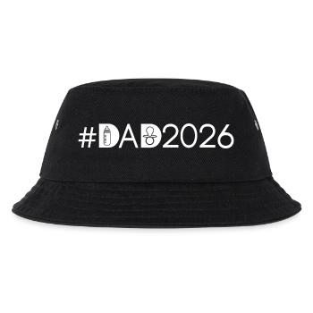 Dad 2026 Papa werden Vaterschaft neuer Vater Daddy - Kinder Bucket Hat - Schwarz - Vorne