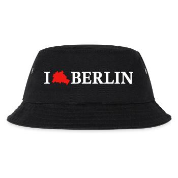 I love Berlin - Kinder Bucket Hat - Schwarz - Vorne