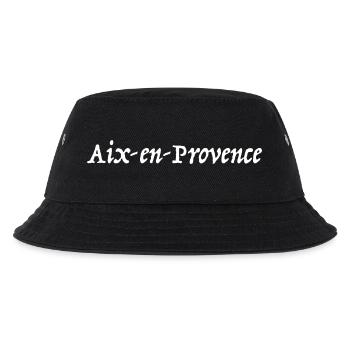 Aix-en-Provence France Frankreich - Kinder Bucket Hat - Schwarz - Vorne