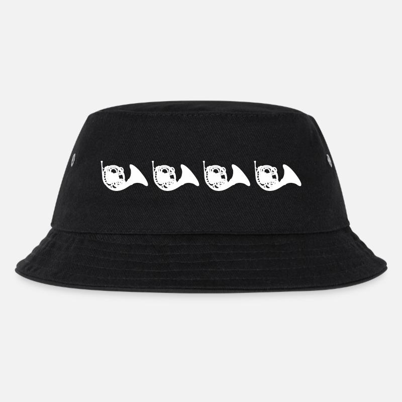 Retro Waldhörner - Kinder Bucket Hat - Schwarz