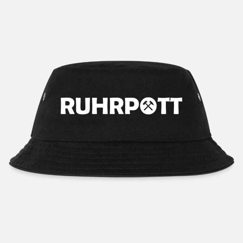 Ruhrpott - Dat hat wat mittn Herz zu tun - Zeche - Kinder Bucket Hat - Schwarz