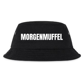 MORGENMUFFEL WEISS - Kinder Bucket Hat - Schwarz - Vorne
