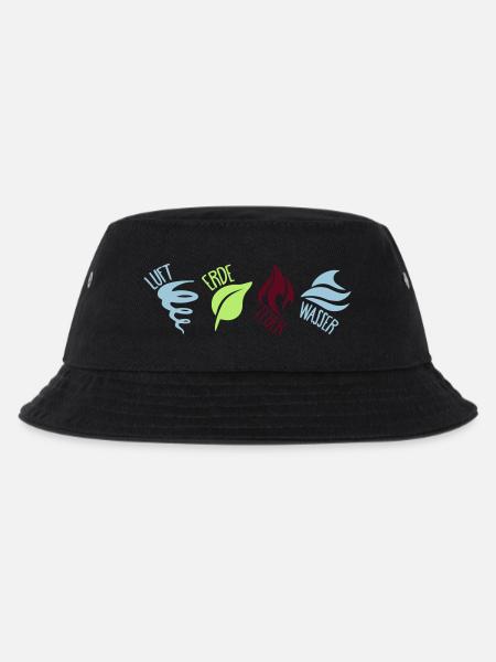 Die 4 Elemente (DEUTSCH) - Kinder Bucket Hat - Schwarz