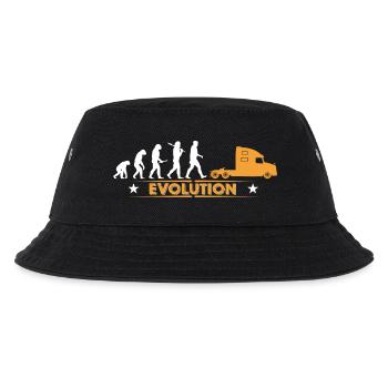 LKW Brummi Trucker - orange/weiss - Kinder Bucket Hat - Schwarz - Vorne