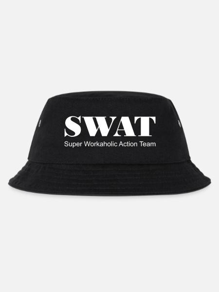 Swat weiss - Kinder Bucket Hat - Schwarz
