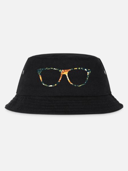 Brille - Kinder Bucket Hat - Schwarz